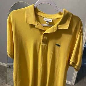 Yellow Lacoste polo classic fit men’s polo shirt XL size